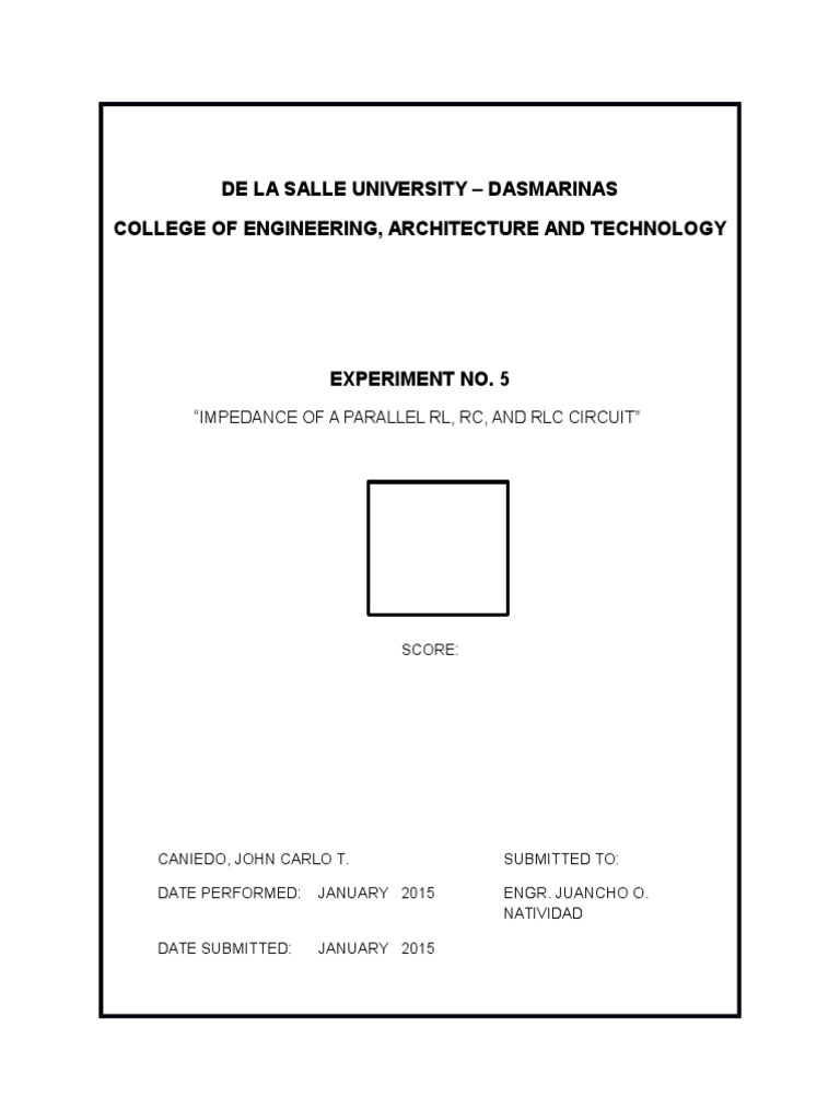 Circuits 2 Lab Report No 5 Pdf Electrical Impedance Electrical