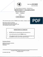 Cape Pure Mathematics Paper 2 2006 PDF