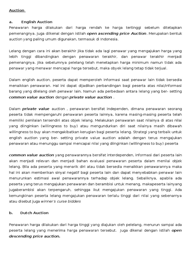 Auction Pdf