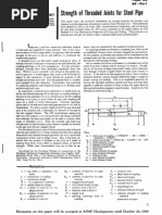 Strength of Threaded Joints for Steel Pipe