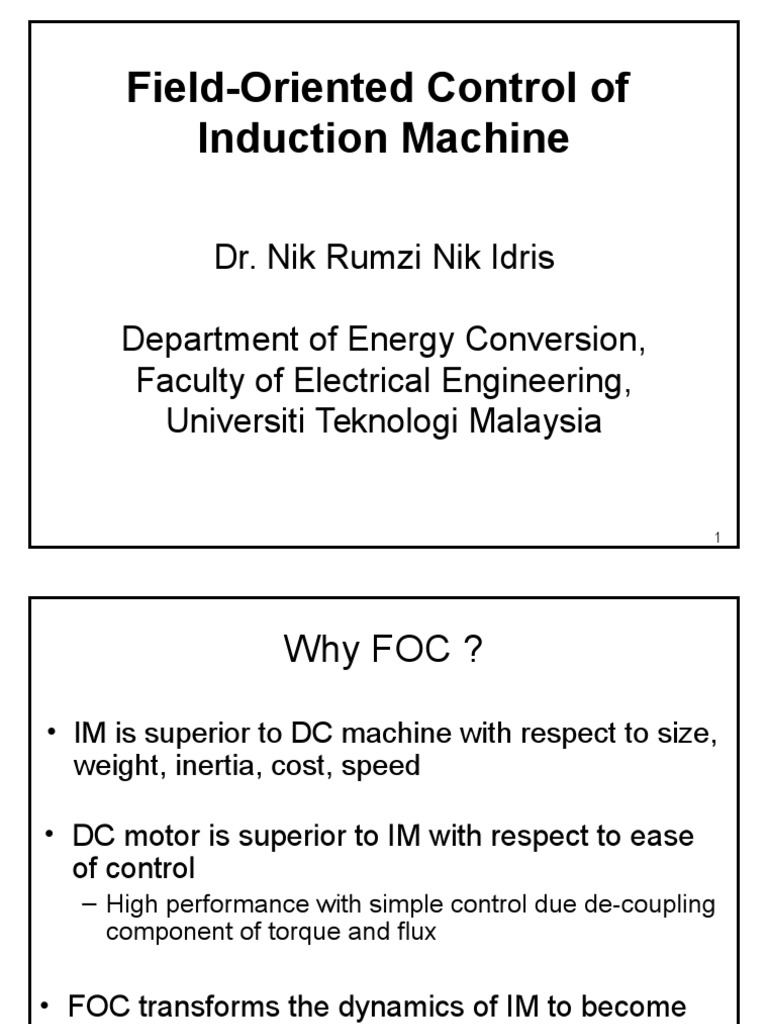 Field Oriented Control PDF Propulsion