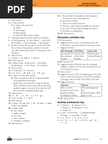 Apollo 13 Activities Answers