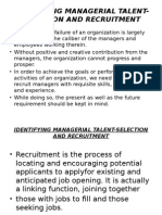 Identifying Managerial Talent-Selection and Recruitment