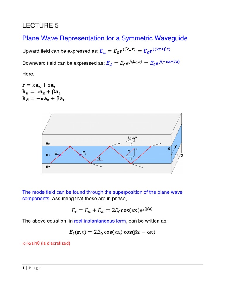 Waveguide Modes and Refractive Index | PDF