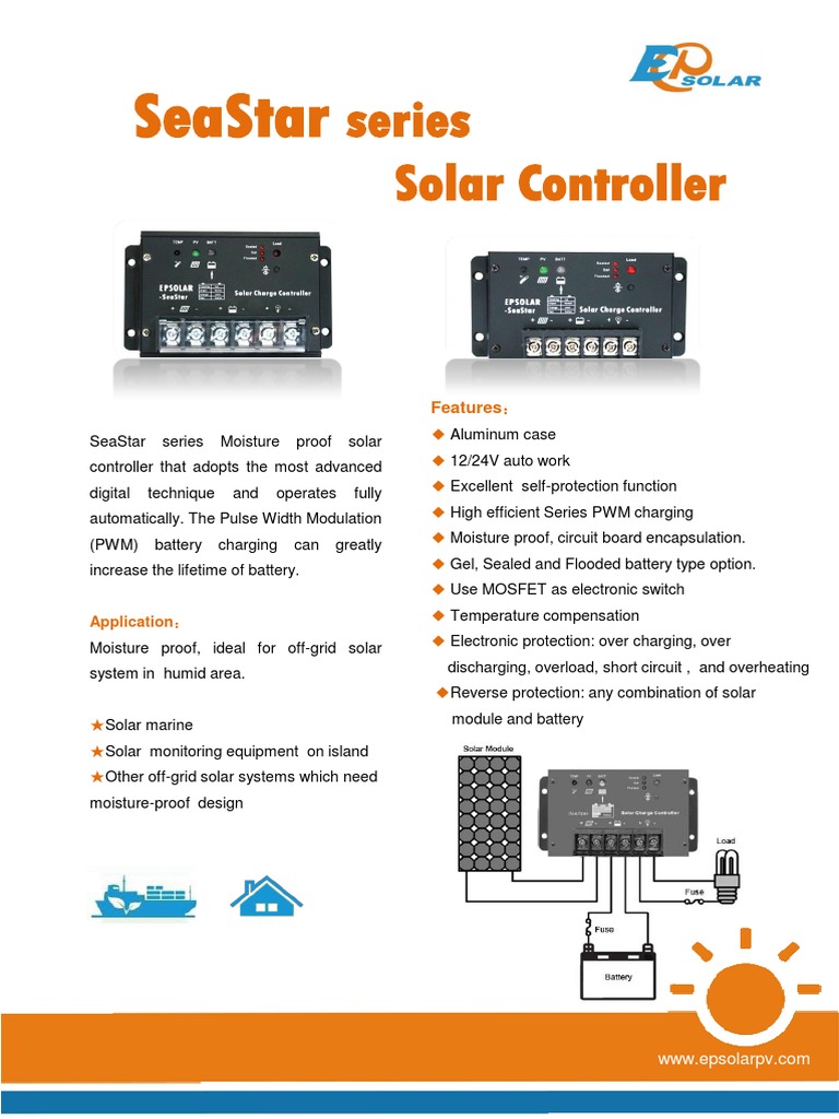Moisture-Proof Solar Controller SeaStar | PDF | Technology & Engineering