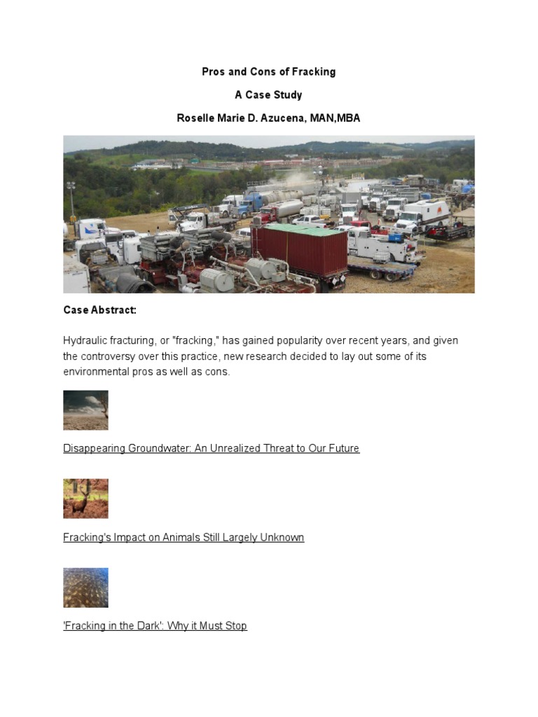 Fracking case study geography picture