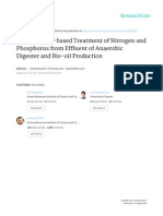 Scenedesmus-based Treatment of Nitrogen and Phosphorus From Effluent of Anaerobic Digester and Bio-oil Production