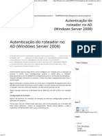 Autenticação Do Roteador No AD (Windows Server 2008)