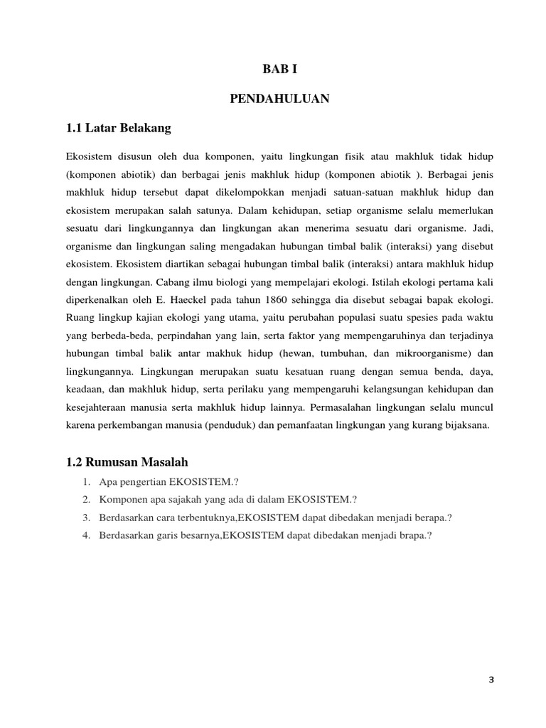 Makalah Ekosistem