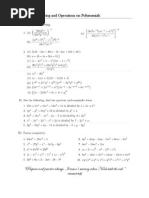 Ho 1 Factoring and Operations On Polynomials