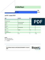 Certificado de Análisis Biopack