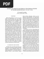 Sufism And Ismaili Doctrine In The Persian Poetry Of Nizari Quhistani