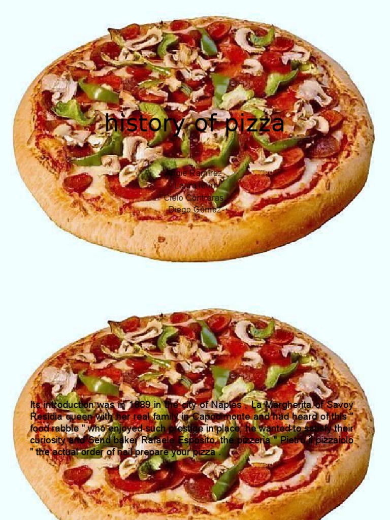 History of Pizza en ingles