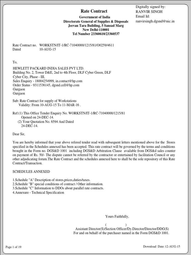 Rate Contract for Workstations 2015 | PDF | Hard Disk Drive | Intel