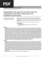 AVDs de Criancas Com Baixa Visao