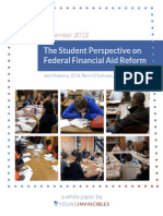 Student Perspective on Federal Financial Aid Reform