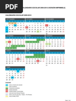 Calendario Escolar 2009-2010 para Castilla y León