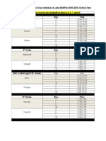 Schedule at Lake Bluff For Spanish Class, For 2015-2016 School Year