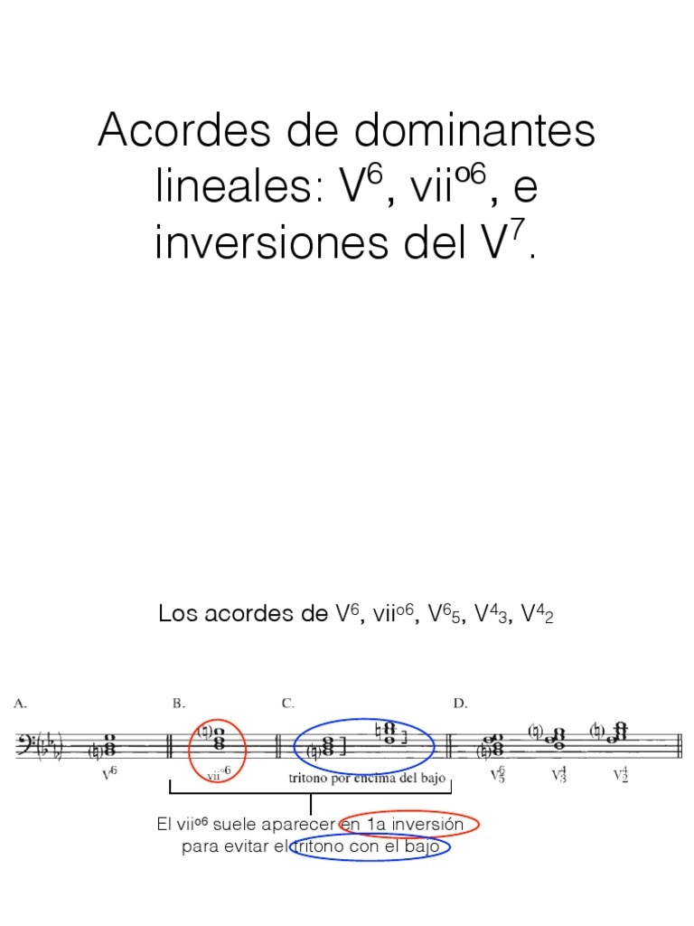 V6, Viio6, Inversiones de V7 | PDF | Acorde (Música) | Armonía
