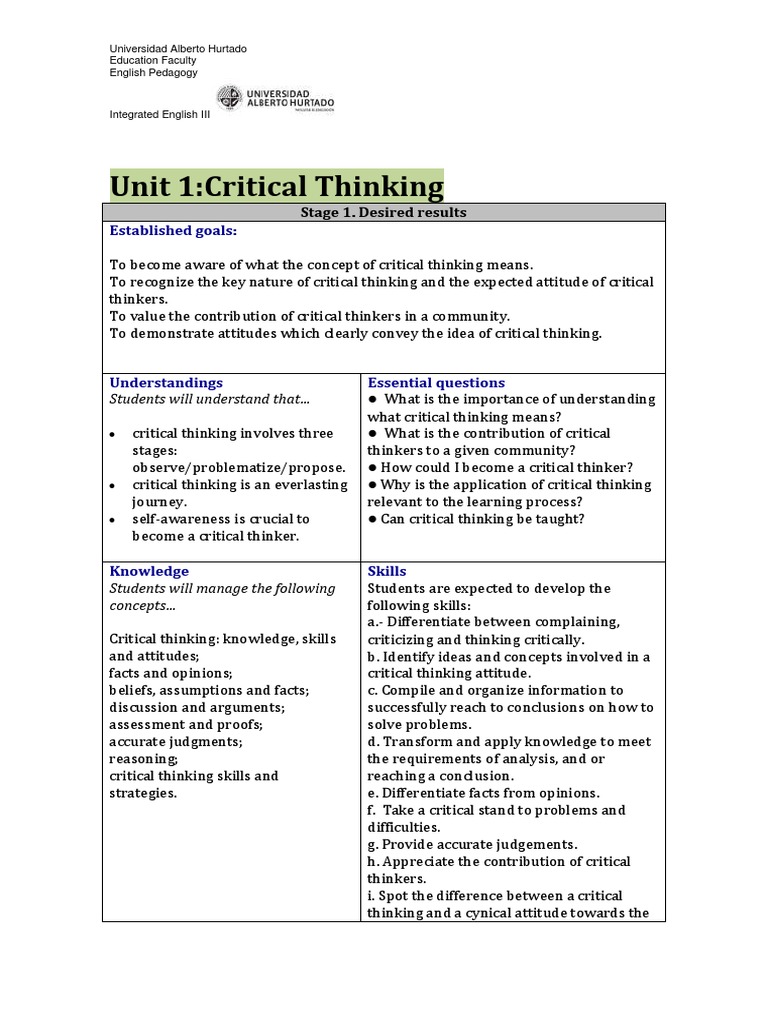 Sample critical thinking questions image