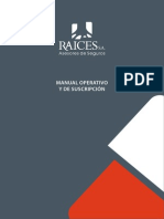 RAICES SA Manual Operativo y de Suscripcion