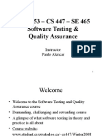ECE 453 – CS 447 – SE 465: Software Testing & QA Course Overview