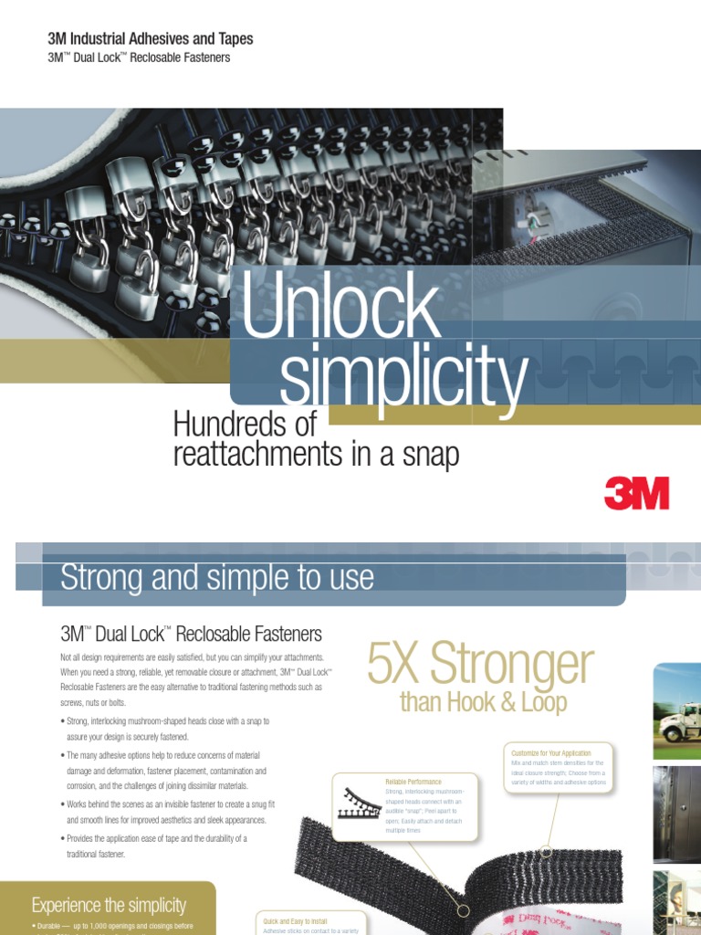 2 - 3M Dual-Lock - Reclosable Fastener Brochure - 4pg - cg7 - Final PDF ...