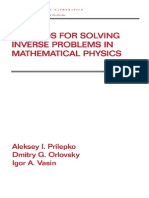 Methods For Solving Inverse Problems in Mathematical Physics - Prilepko, Orlovskiy PDF