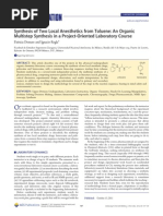 Download Synthesis of Two Local Anesthetics From Toluene  by Anonymous JU4FYd SN276722143 doc pdf