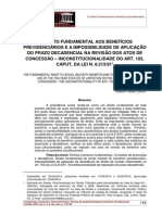 Artigo - Direito Fundamental À Previdência Social e o Prazo Decadencial para Revisão