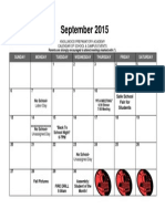 September Calendar 2015