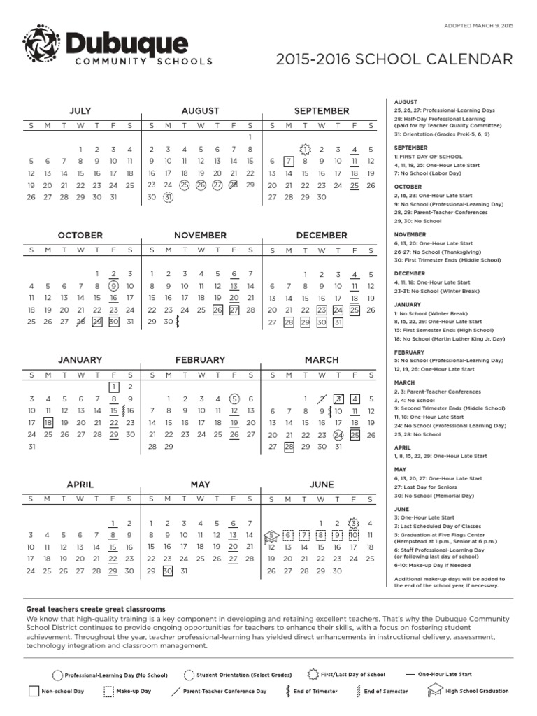 Dubuque School Calendar 2025-2026 | PDF | Educational Psychology | Traditions
