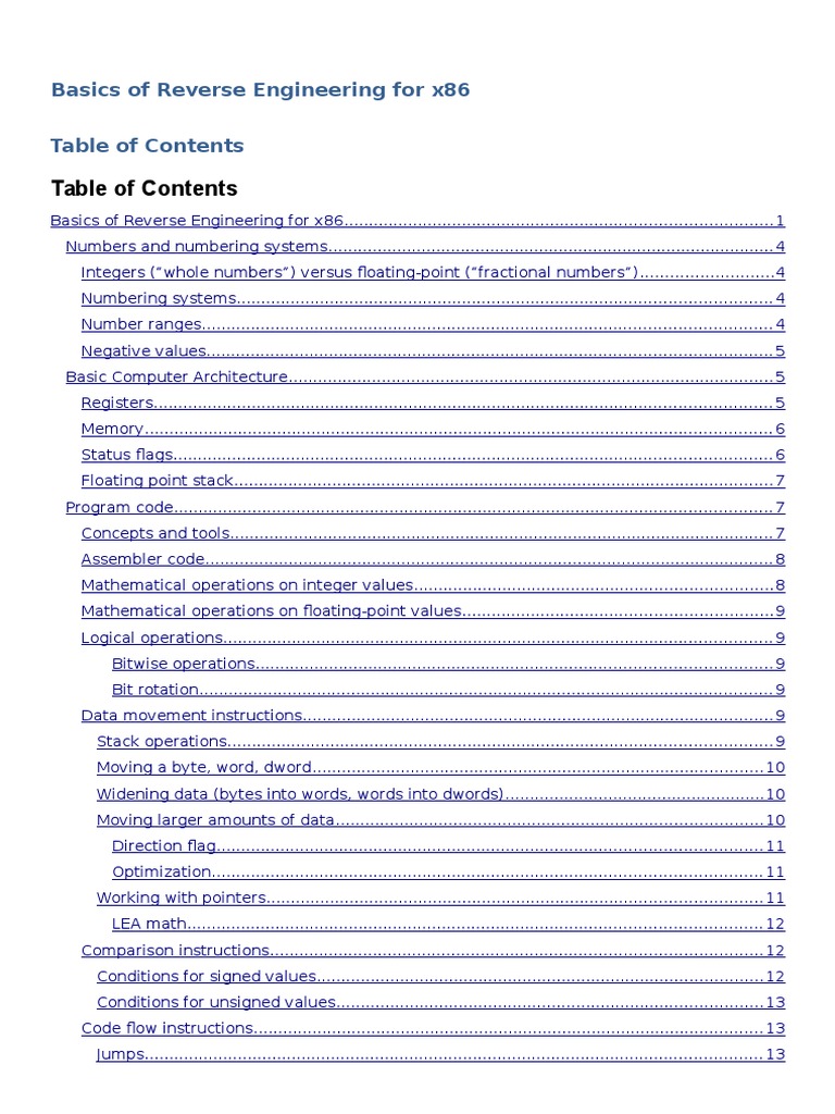 Basics of Reverse Engineering | Download Free PDF | Assembly Language ...