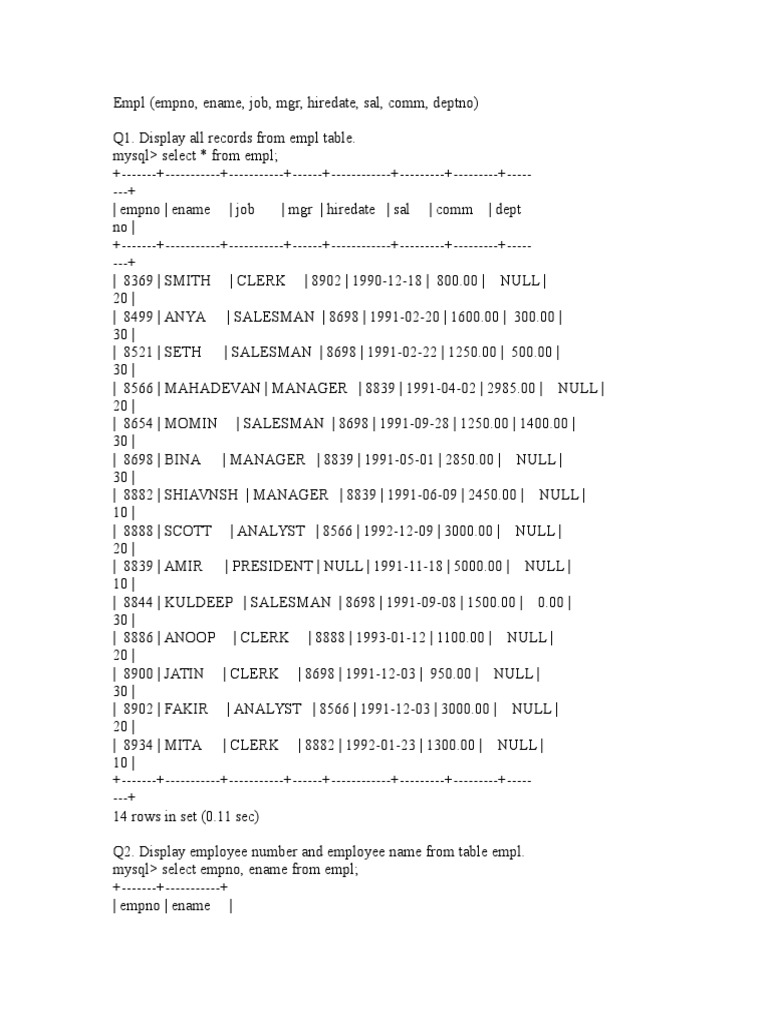 Mysql Record File | PDF | Computers