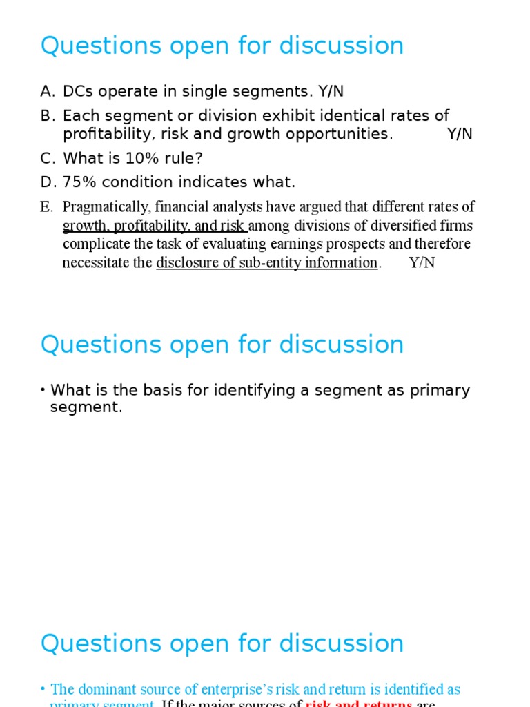 Questions Open For Discussion | PDF