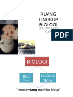 RUANG LINGKUP BIOLOGI