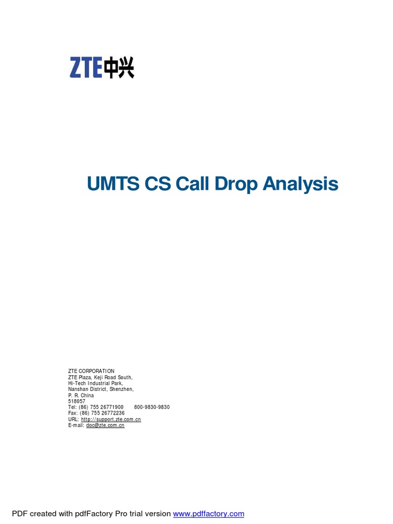 UMTS CS Call Drop Analysis Guide BOOK | PDF