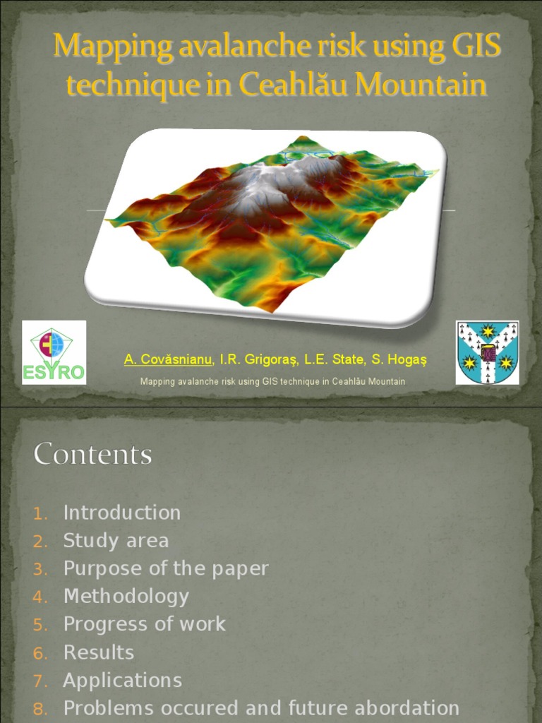 Avalanche Risk Mapping in Ceahlău Mountain | PDF | Geographic ...
