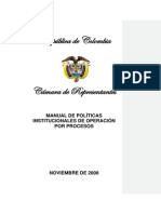 Manual de Politicas Institucionales de Operacion Por Procesos PDF