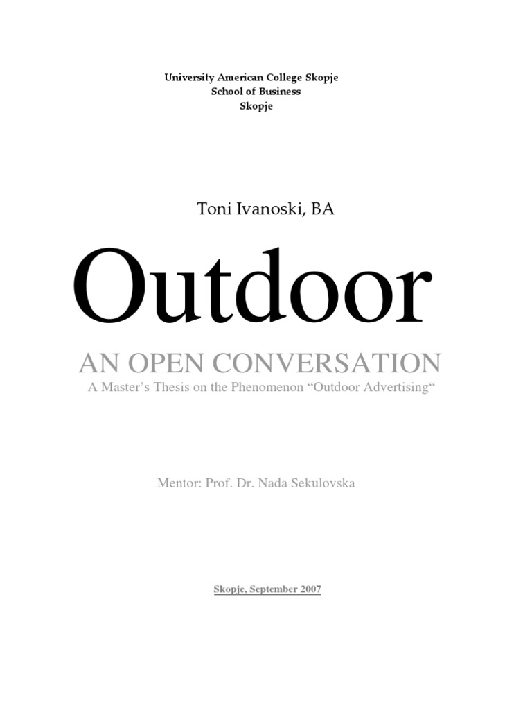 The influence of advertising on consumer behaviour dissertation image