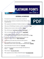 Platinum Points for IBPS Clerk-IV