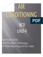 BCD UNIT V Air Conditioning Process and Components