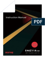 Soniq Operating Manual E46Z11A