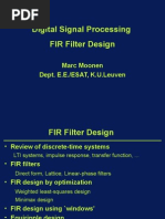 Digital Signal Processing FIR Filter Design: Marc Moonen Dept. E.E./ESAT, K.U.Leuven