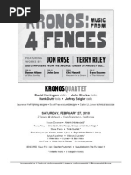 Download Kronos Quartet Set List -- 022710 Artaud by Kronos Quartet SN27681347 doc pdf