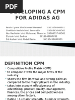 G. Assignment - Developing A CPM For Adidas Ag