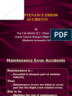Maintainance Errors and Accidents