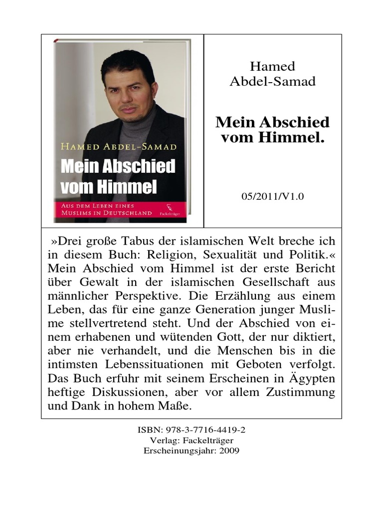 Mein Abschied Vom Himmel Aus Dem Leben Eines Muslims In - 