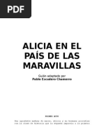 Guión Alicia en El País de Las Maravillas