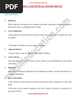 Geometrical Optics Theory Notes | PDF